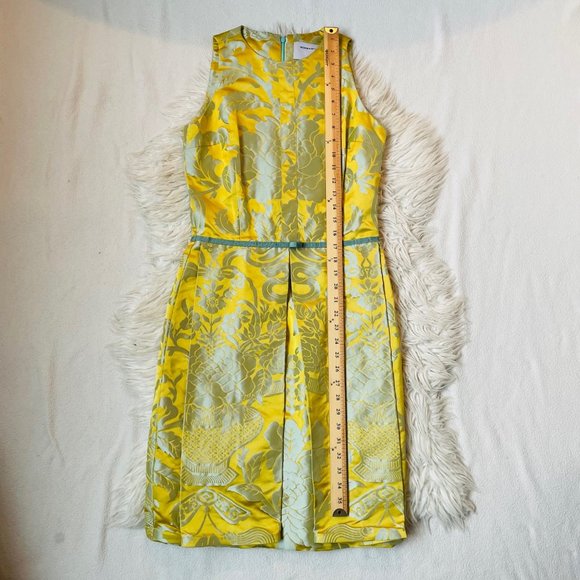 Normandy Monroe Womens Yellow Floral Sleeveless Crewneck Sheath Dress Size 4 - Picture 5 of 8